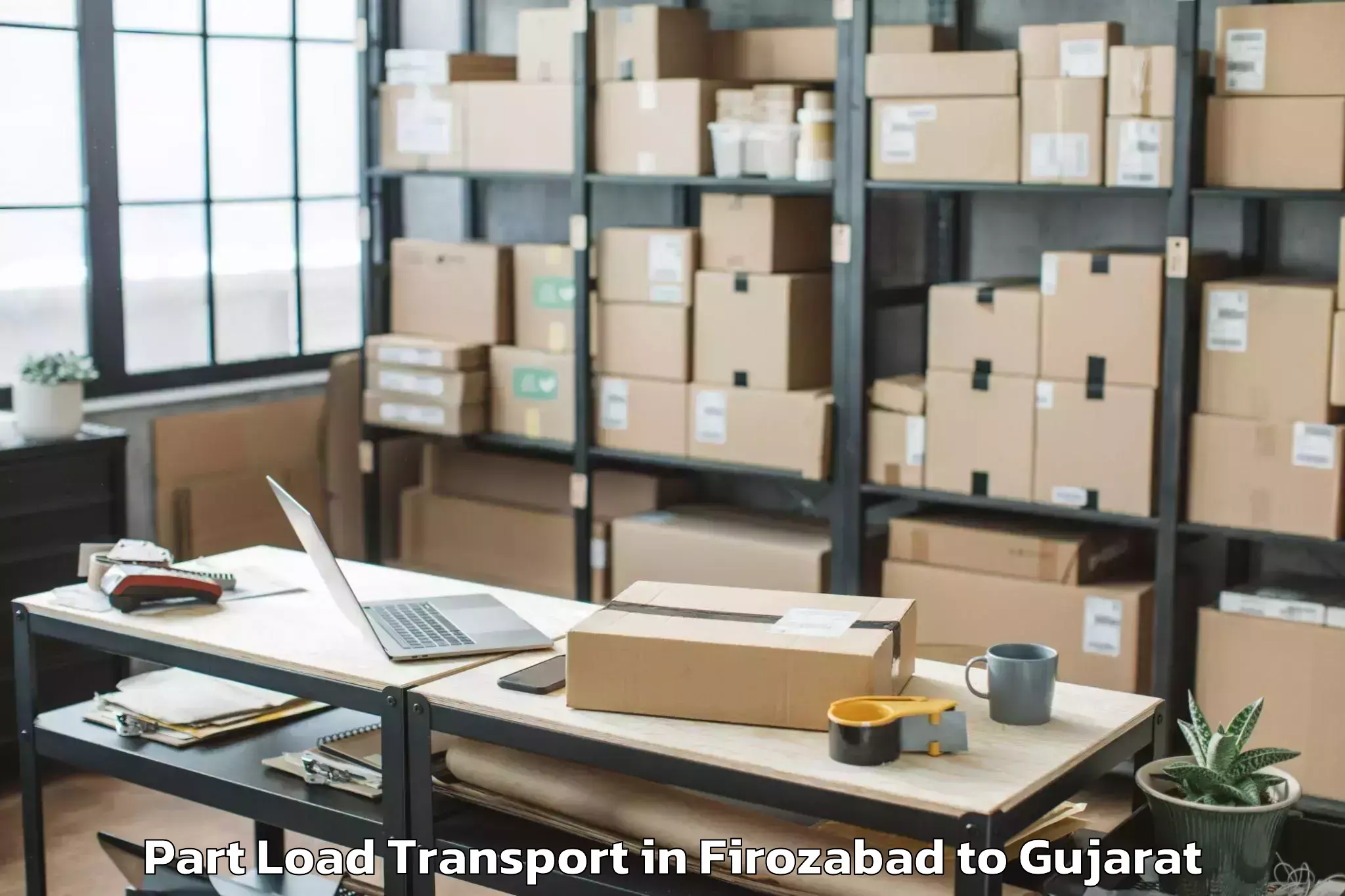 Reliable Firozabad to Patan Veraval Part Load Transport